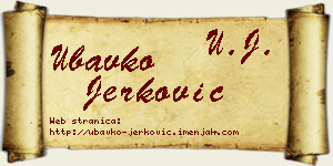 Ubavko Jerković vizit kartica